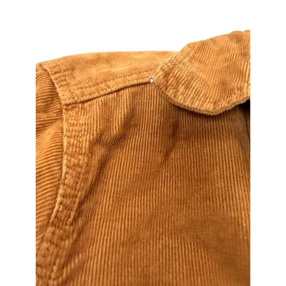 Mutual Weave Corduroy Sherpa Lined Men’s Trucker Jacket Size Medium Light Brown - Picture 6 of 16